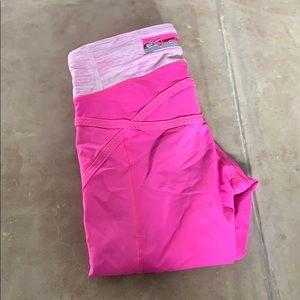 Pink Lululemon Capri Leggings